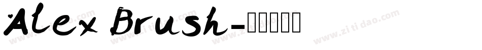 Alex Brush字体转换